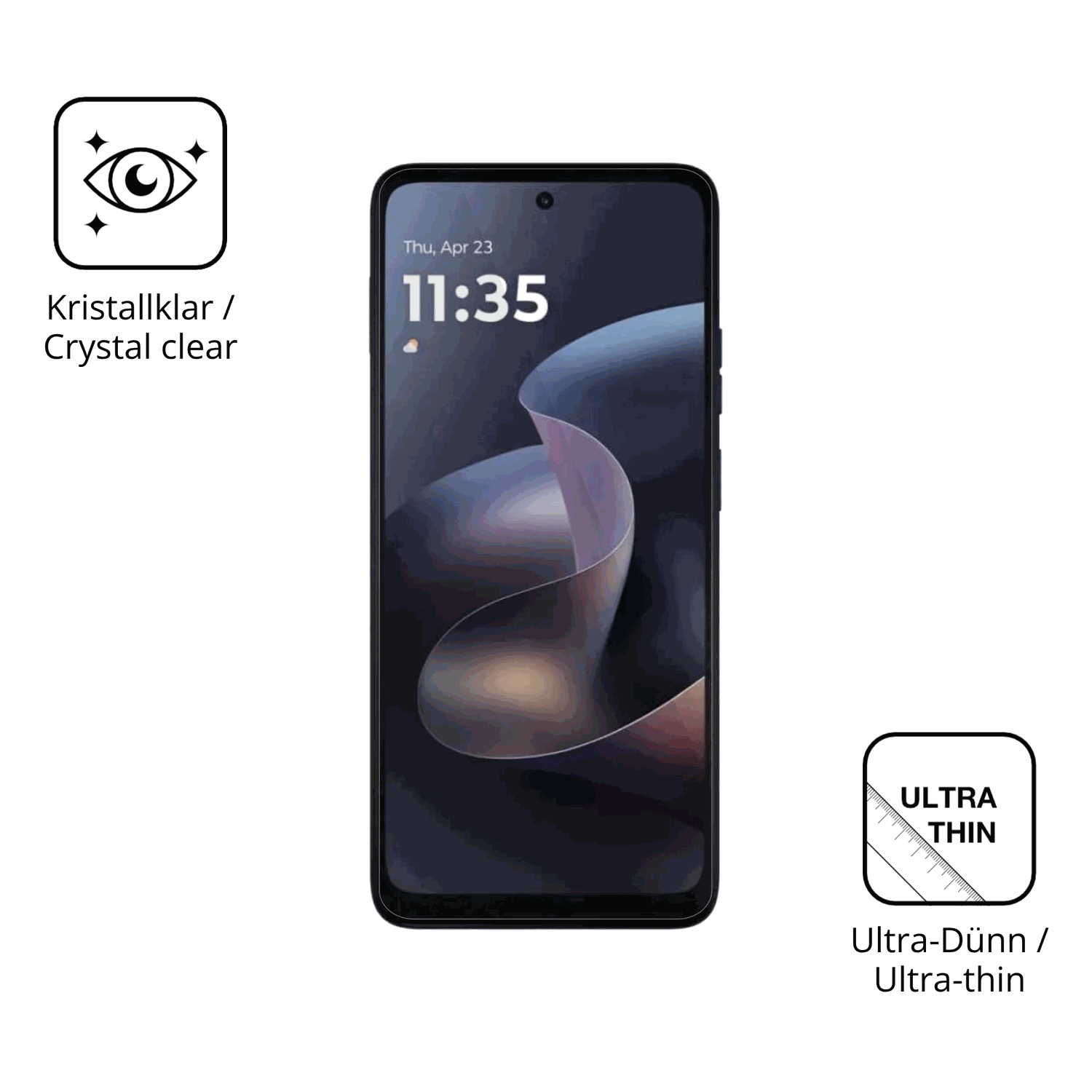 Dünne und klare Folie passend zugeschnitten für motorolamoto g 2026