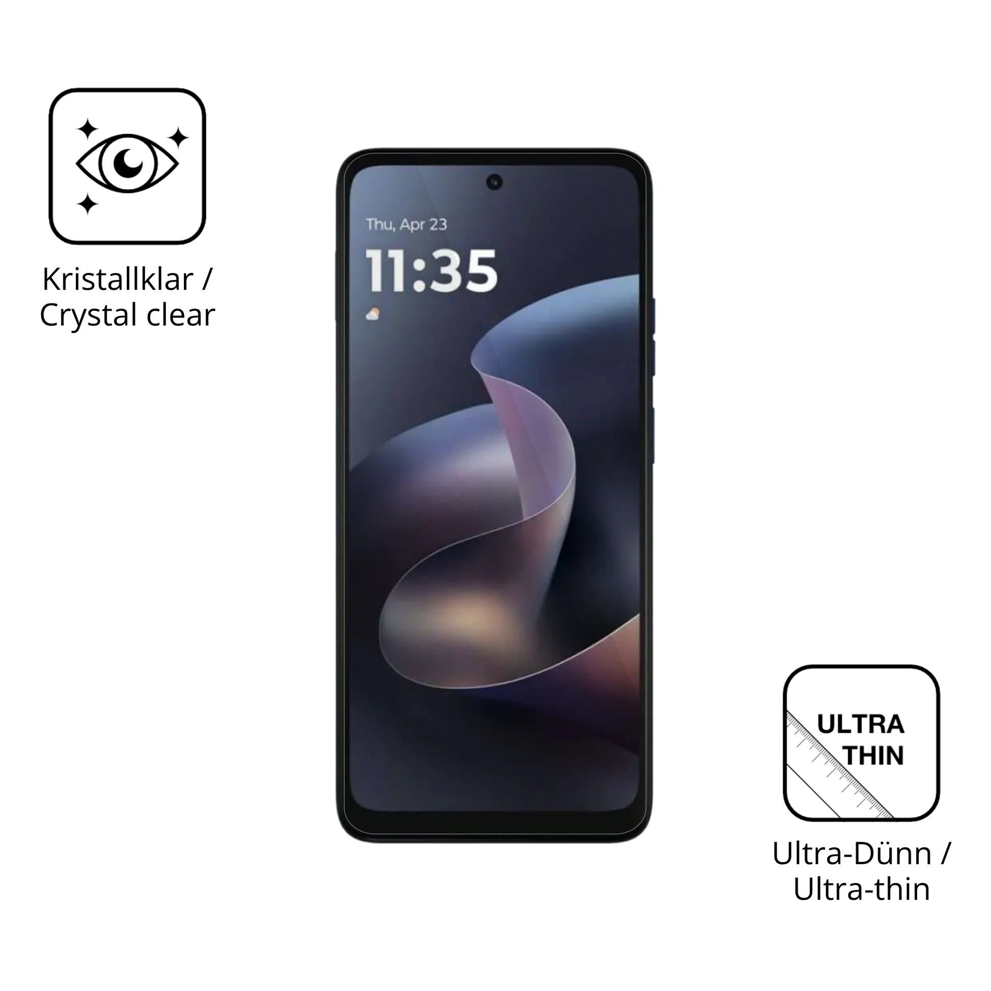 Dünne und klare Folie passend zugeschnitten für motorolamoto g play 2026