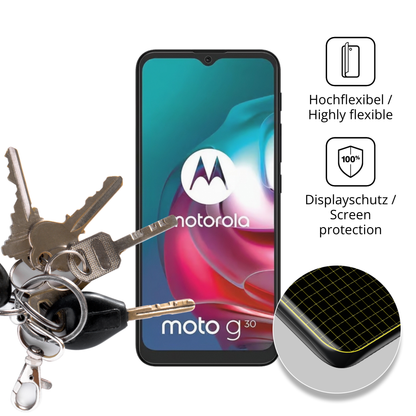 2x Full Cover Schutzfolie matt für Motorola Moto G30