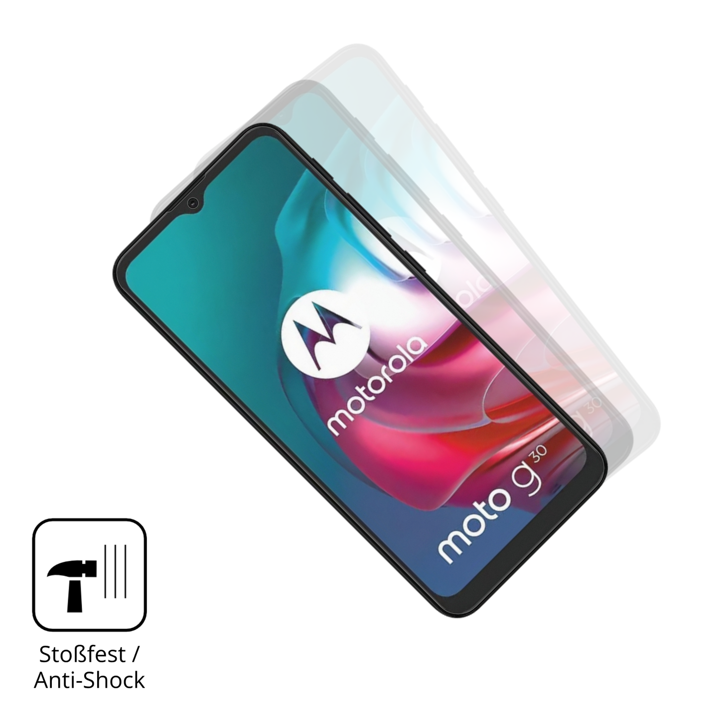 2x Full Cover Schutzfolie matt für Motorola Moto G30
