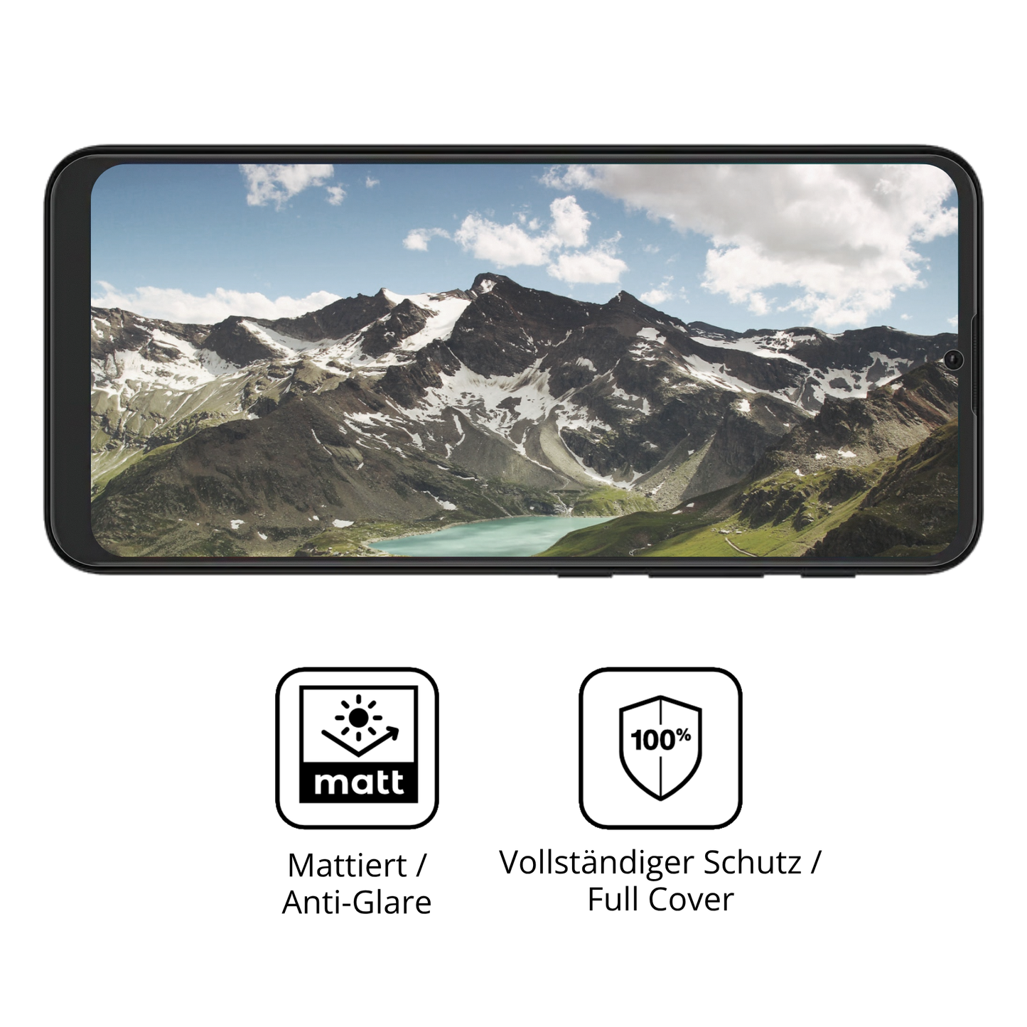 2x Full Cover Schutzfolie matt für Motorola Moto G30