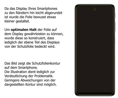 dipos Displayschutz für Motorola Moto G51, mattierte Oberfläche, robuste Festigkeit und perfekte Passform