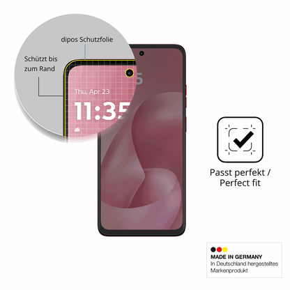 Schutz gegen Kratzer auf dem motorolamoto g57 Glas durch Schlüssel, Stöße gegen die Tischkante oder Stürze