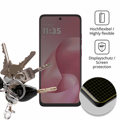 dipos Displayschutz für motorolamoto g57, mit Blickschutzfilter und perfekter Passform auch für die Rundungen