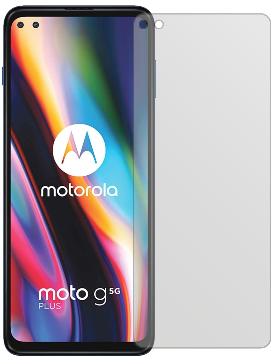 MotorolaMoto G 5G Plus mit aufgebrachter dipos Displayschutzfolie, die lästige Fingerabdrücke minimiert