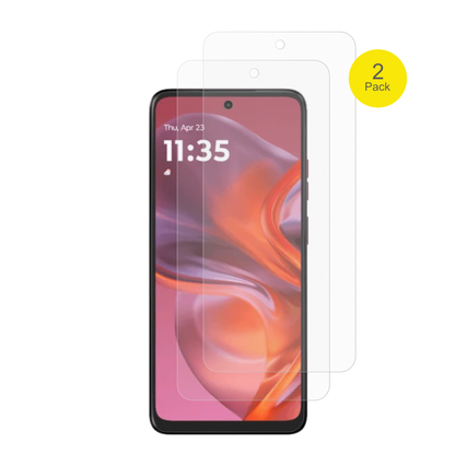 motorolamoto g67 power mit aufgebrachter dipos Flex Schutzfolie, glasklare Darstellung ohne Einschränkungen