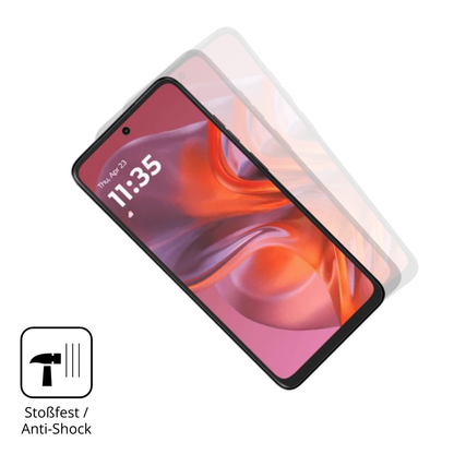 Schutz gegen Kratzer auf dem motorolamoto g67 power Glas durch Schlüssel, Stöße gegen die Tischkante oder Stürze