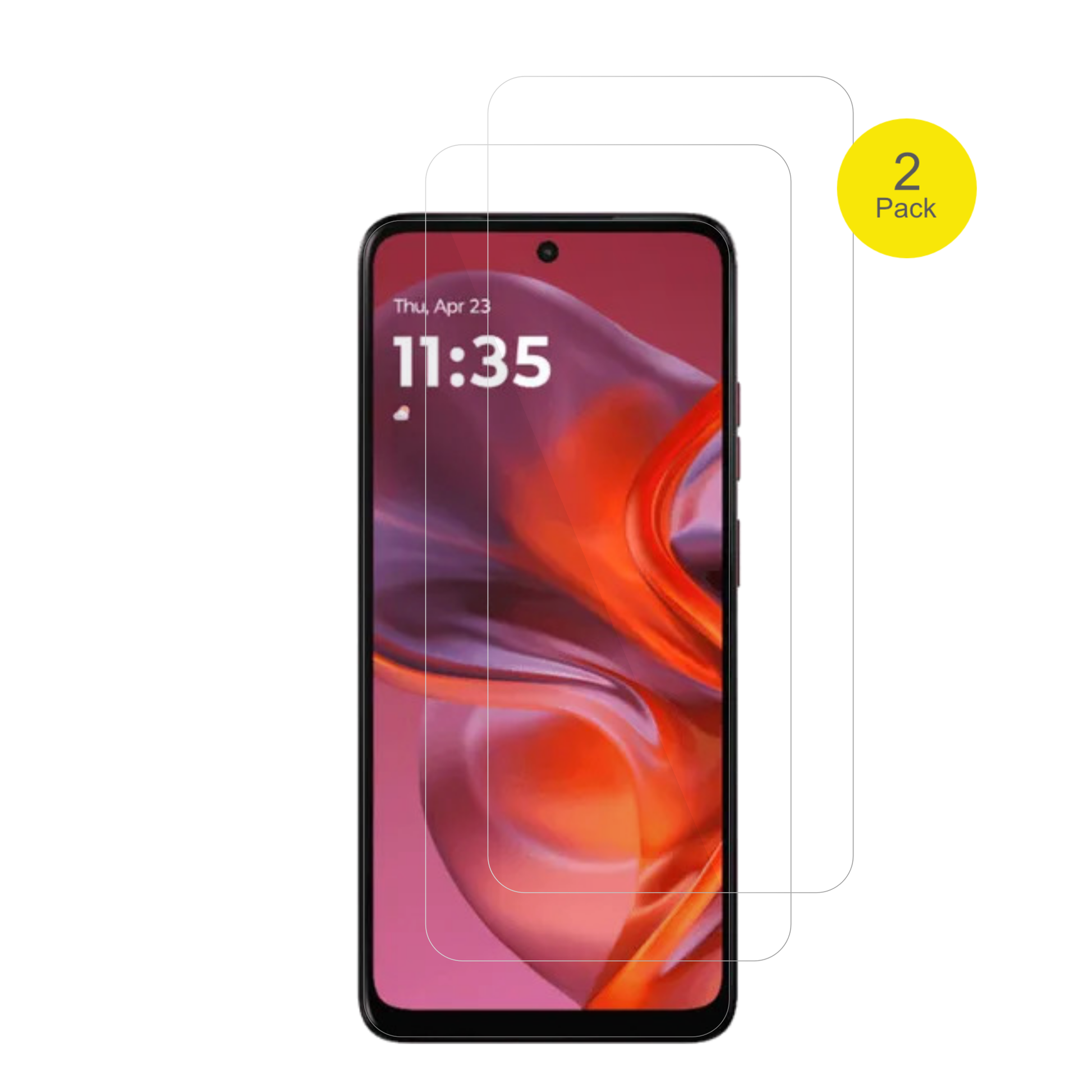 motorolamoto g67 power mit aufgebrachter dipos Displayschutzfolie, glasklare Darstellung ohne Einschränkungen