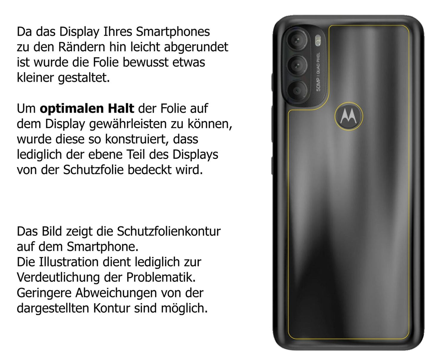 Dünne und klare Folie passend zugeschnitten für Motorola Moto G71 Rückseite