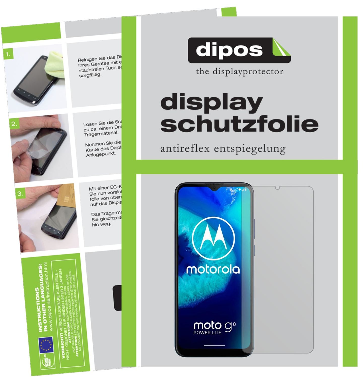 2x Schutzfolie matt für Motorola Moto G8 Power Lite Display-Schutzfolie