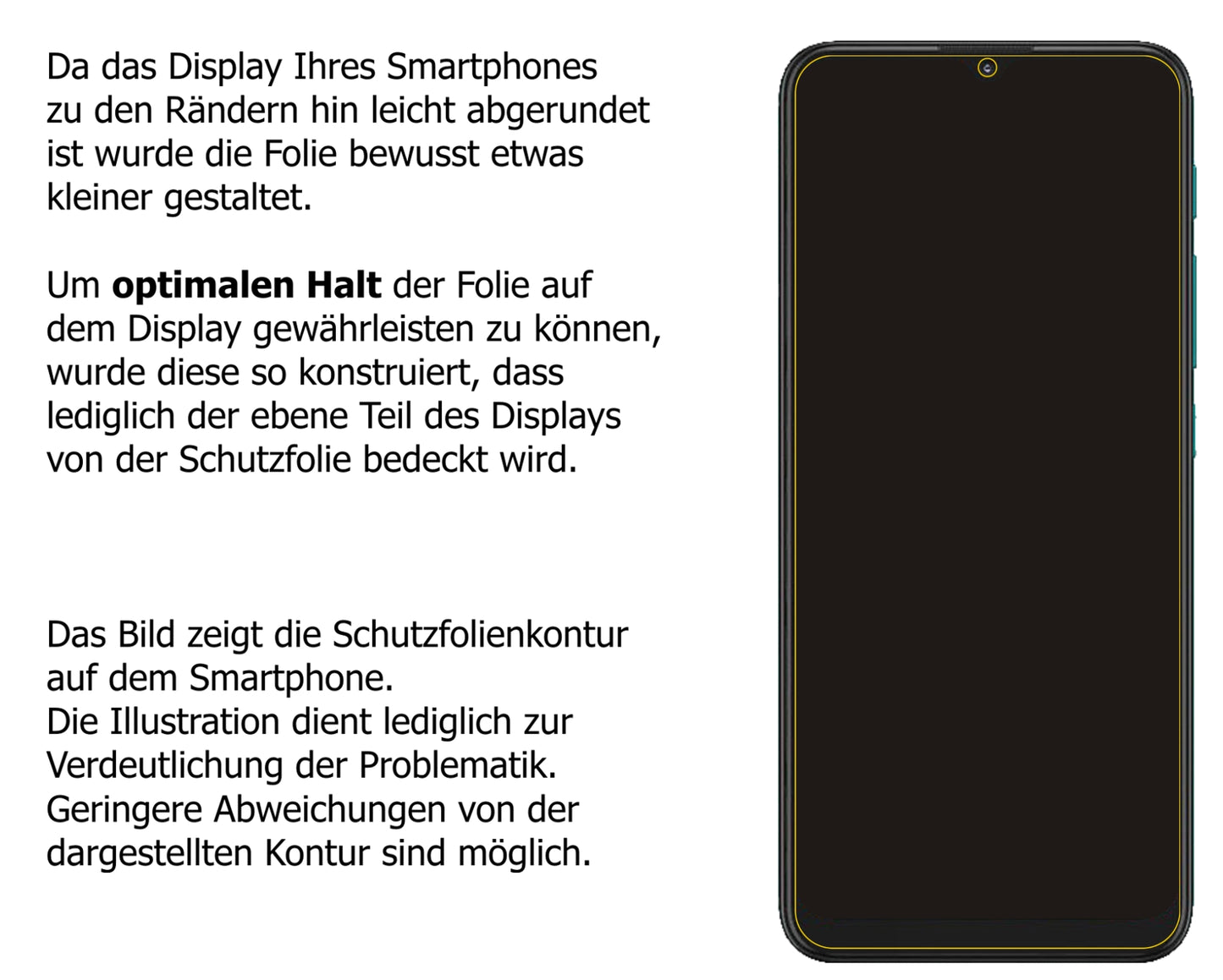 dipos Displayschutz für Motorola Moto G9 Play, transparente Oberfläche, perfekte Passform auch für die Rundungen