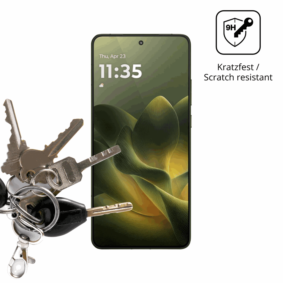 dipos Displayschutz für motorolamoto x70 air, transparente Oberfläche, perfekte Passform auch für die Rundungen