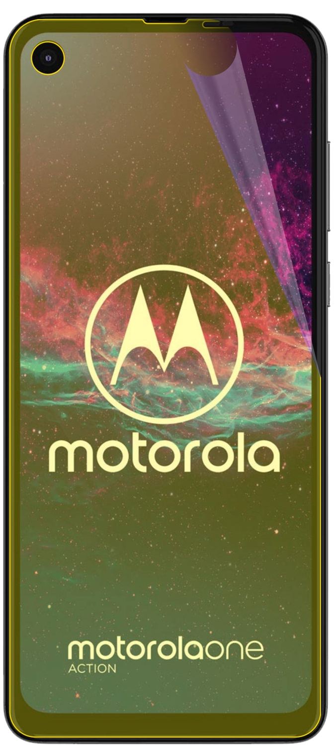 3x 3D Full Cover Schutzfolie für Motorola One Action