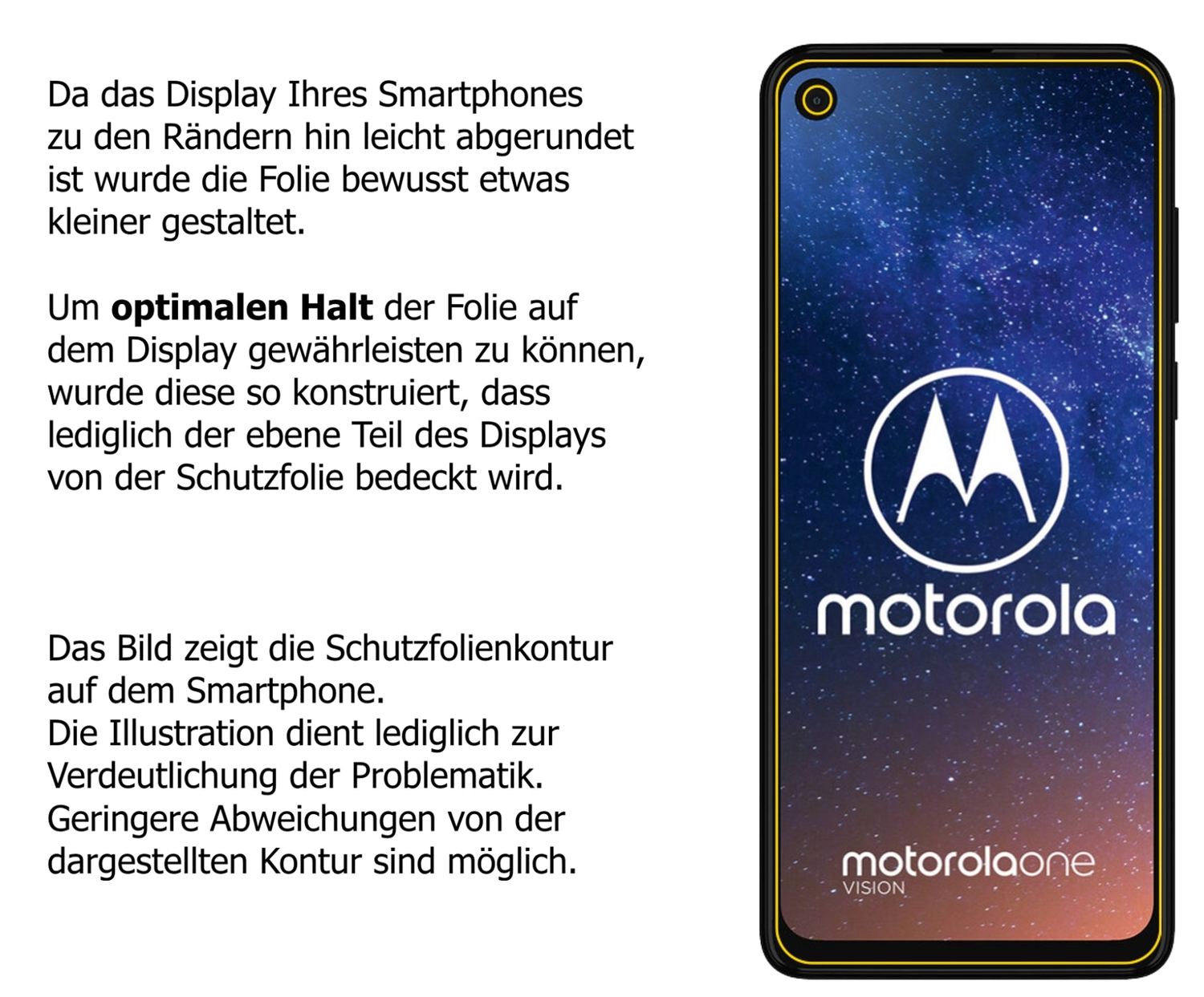 Schutzfolie mit optimaler Passform, zur Verwendung mit Hüllen geeignet