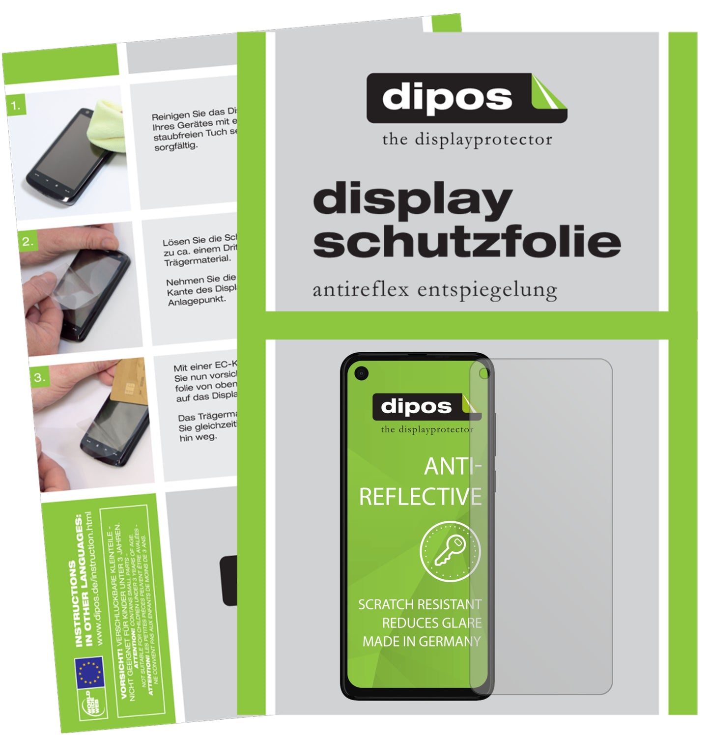 Mattes Panzerglas: Entspiegelte, dünne Folie, Fingerabdruckresistenz und Bildschirmschutz für Motorola-One Vision