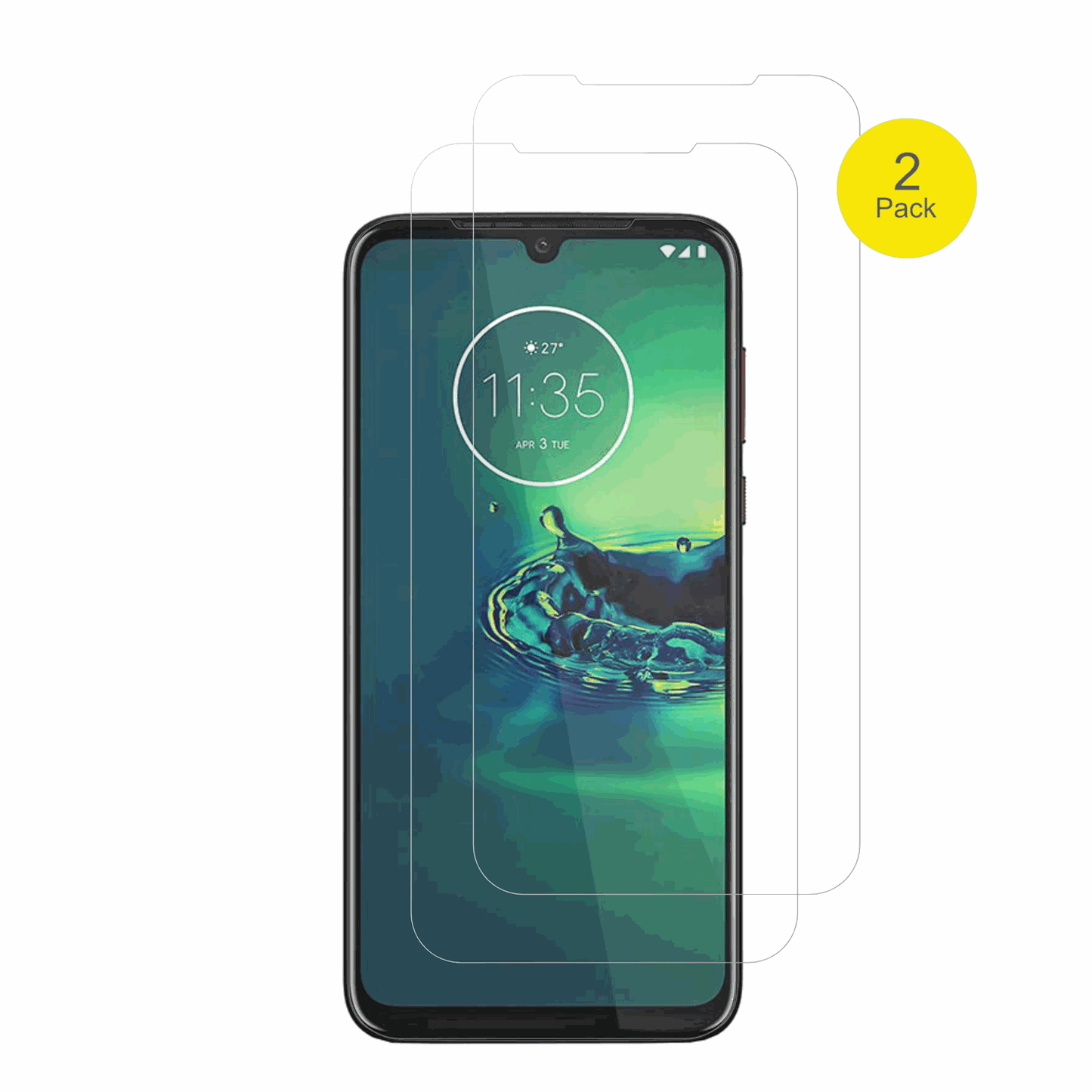 2x 3D Full Cover Schutzfolie für Motorola One Vision Plus