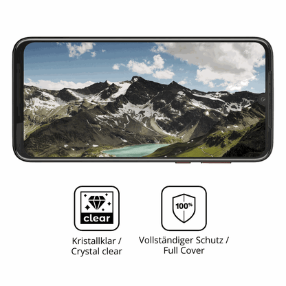 2x 3D Full Cover Schutzfolie für Motorola One Vision Plus