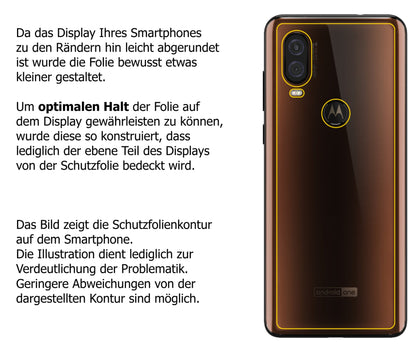 dipos Displayschutz für Motorola One Vision Rückseite, mattierte Oberfläche, robuste Festigkeit und perfekte Passform