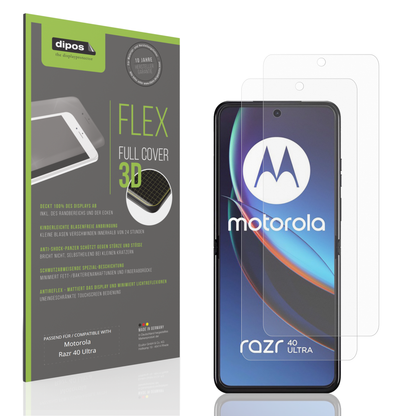 Matte Displayschutzfolie von dipos passend für Motorola Razr 40 Ultra, 100% Displayabdeckung und blasenfreie Montage