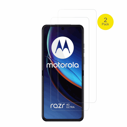 MotorolaRazr 40 Ultra mit aufgebrachter dipos Displayschutzfolie, glasklare Darstellung ohne Einschränkungen