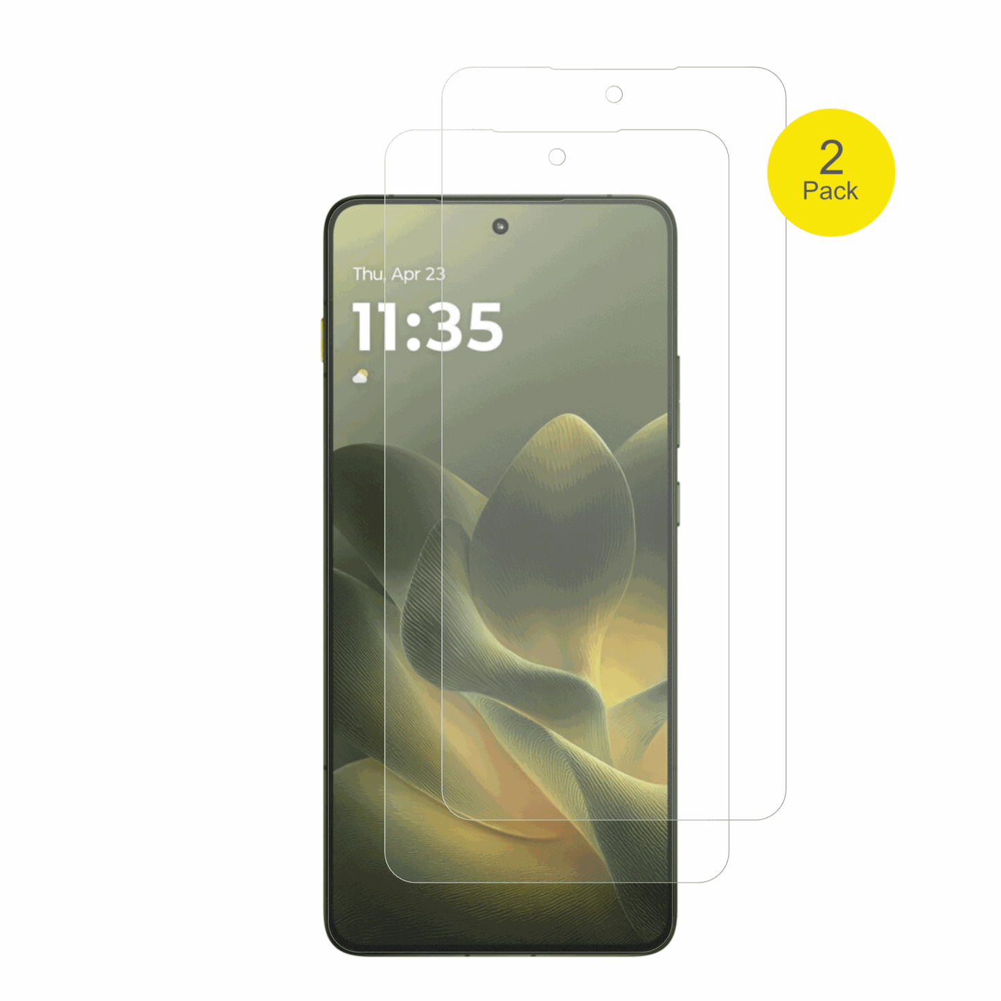 MotorolaSignature mit aufgebrachter dipos Flex Schutzfolie, glasklare Darstellung ohne Einschränkungen