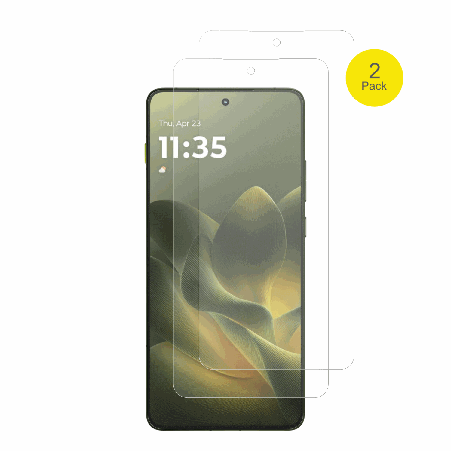 MotorolaSignature mit aufgebrachter dipos Flex Schutzfolie, glasklare Darstellung ohne Einschränkungen