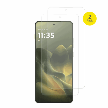 MotorolaSignature mit aufgebrachter dipos Flex Schutzfolie, glasklare Darstellung ohne Einschränkungen