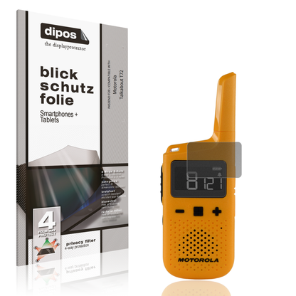 Blickschutzfolie von dipos passend für Motorola Talkabout T72, präziser Zuschnitt und blasenfrei montiert