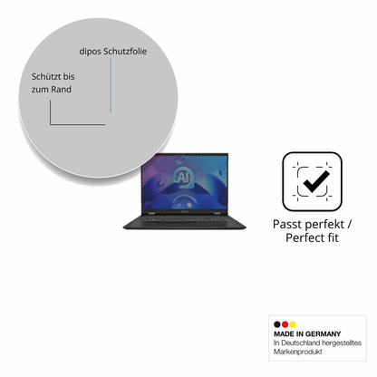 Schutz gegen Kratzer auf dem msiprestige 16 ai evo b1m Glas durch Schlüssel oder Ähnliches