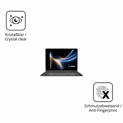 Flexible TPU-Folie passend zugeschnitten für MSI Prestige 16 Flip AI Plus, vollständige Abdeckung