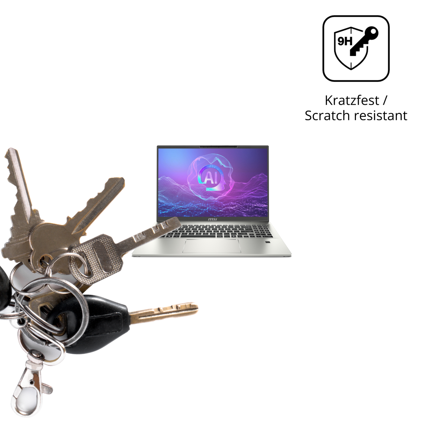 dipos Displayschutz für MSI Prestige A16 Ai Plus, mattierte Oberfläche, robuste Festigkeit und perfekte Passform