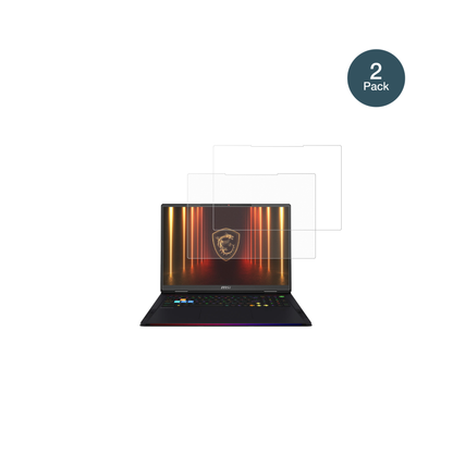 MSIRaider 18HX Ai 2025 mit aufgebrachter dipos Panzerfolie, die lästige Fingerabdrücke minimiert