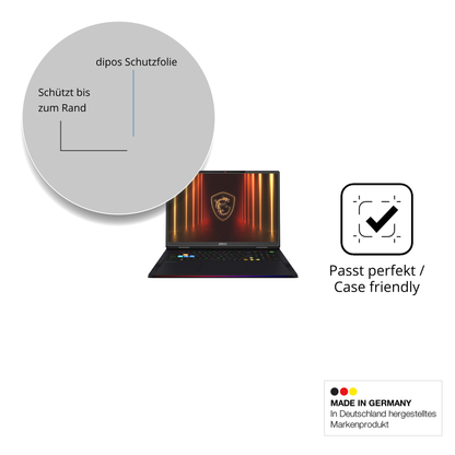Schutzglasfolie mit optimaler Passform, zur Verwendung mit Hüllen geeignet