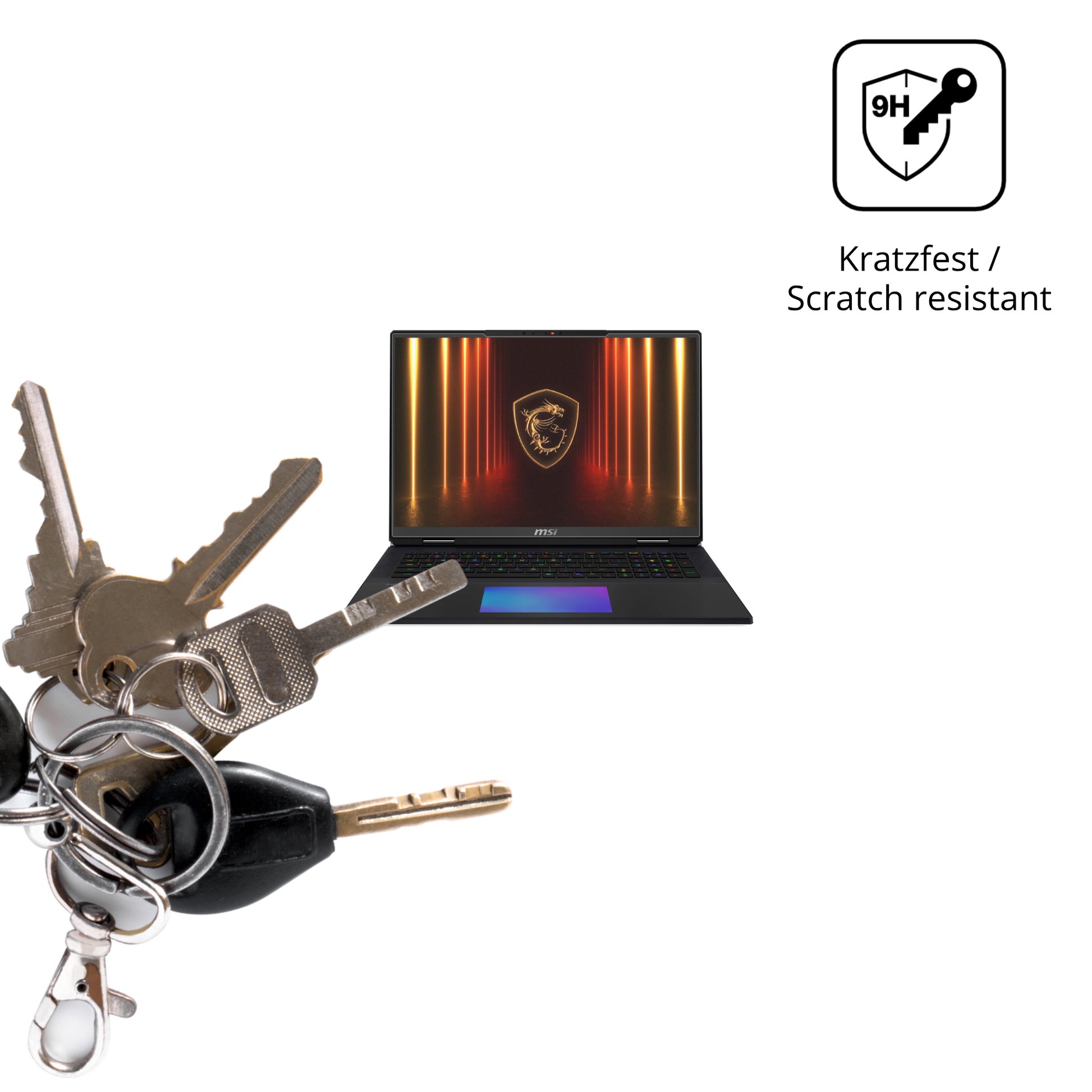 dipos Displayschutz für MSI Titan 18HX AI 2025, mattierte Oberfläche, robuste Festigkeit und perfekte Passform