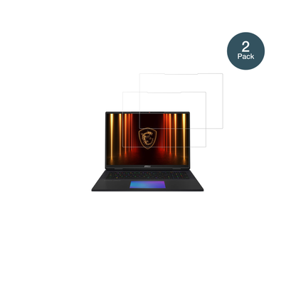 MSITitan 18HX AI 2025 mit aufgebrachter dipos Flex Schutzfolie, glasklare Darstellung ohne Einschränkungen