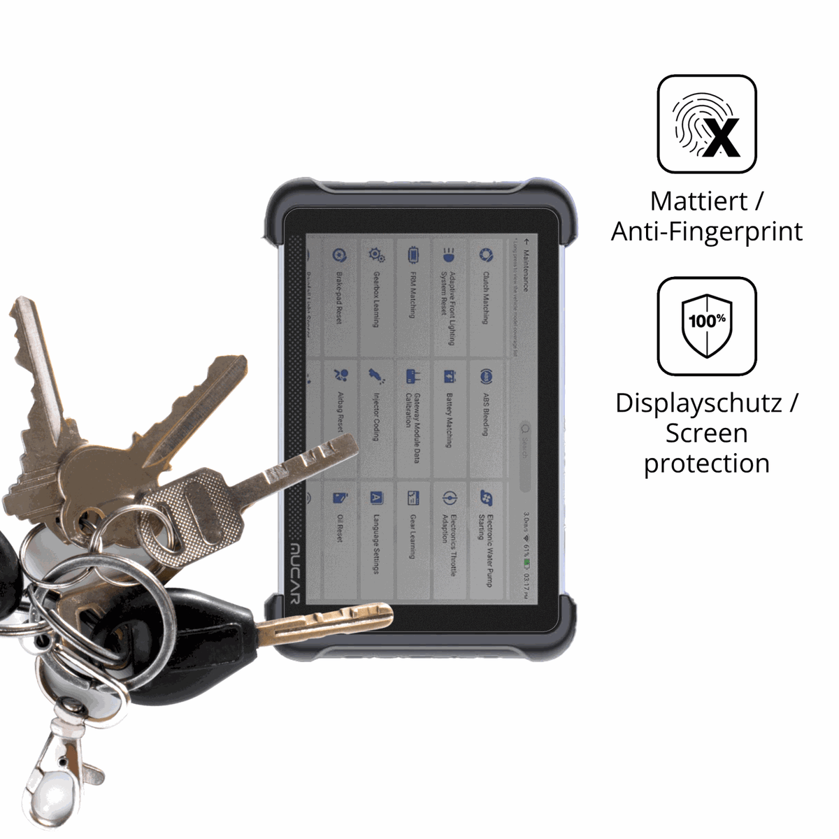 Blickschutzfolie für MUCAR 892BT matt Schutzfolie Privacy