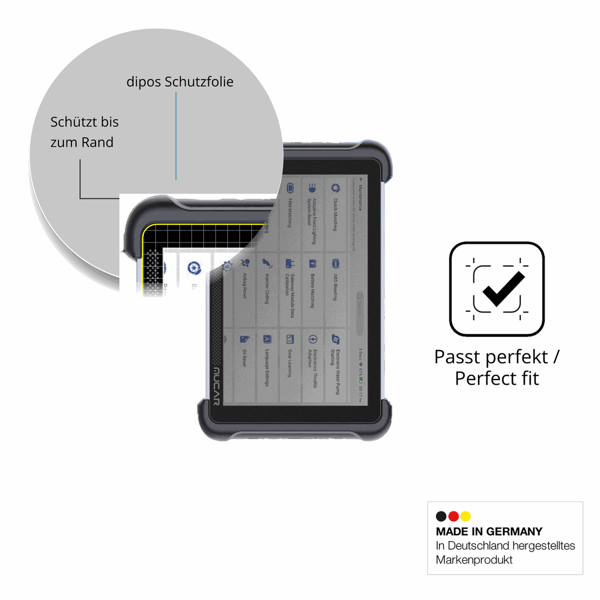 Blickschutzfolie für MUCAR 892BT matt Schutzfolie Privacy