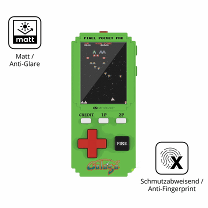 2x Schutzfolie matt für MyArcade Pixel Pocket Pro Galaga Display-Schutzfolie