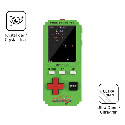 2x Schutzfolie klar für MyArcade Pixel Pocket Pro Galaga Display-Schutzfolie