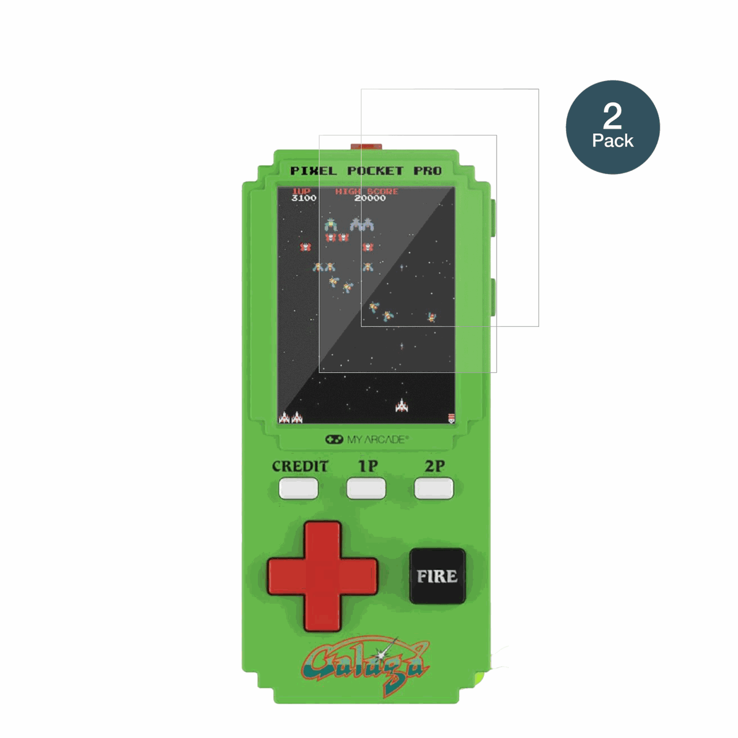 2x 9H Schutzfolie matt für MyArcade Pixel Pocket Pro Galaga Panzerfolie