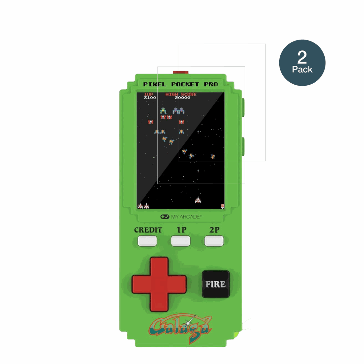 2x 9H Schutzfolie für MyArcade Pixel Pocket Pro Galaga Panzerfolie