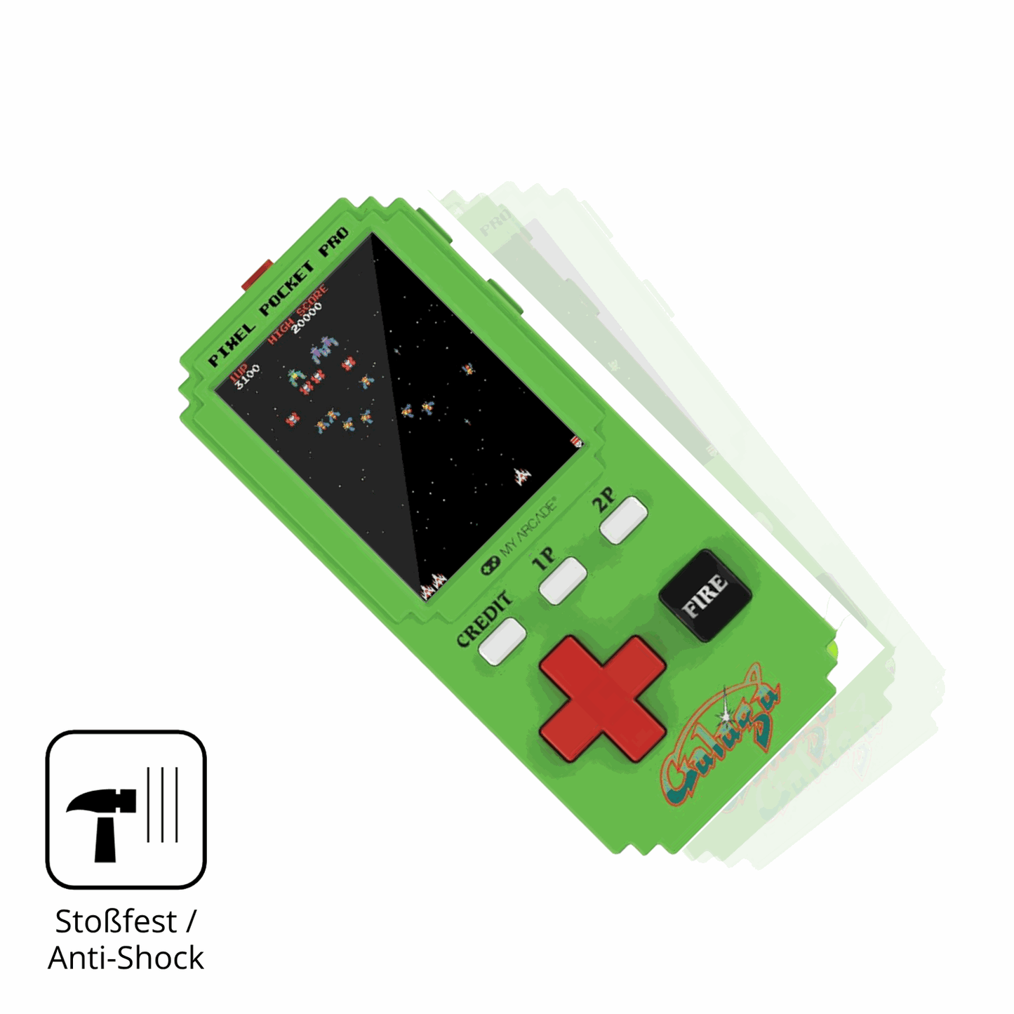 2x 9H Schutzfolie für MyArcade Pixel Pocket Pro Galaga Panzerfolie