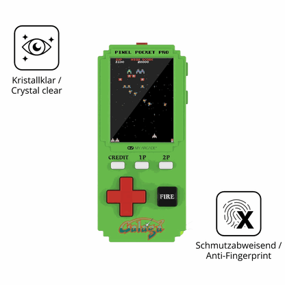2x 9H Schutzfolie für MyArcade Pixel Pocket Pro Galaga Panzerfolie