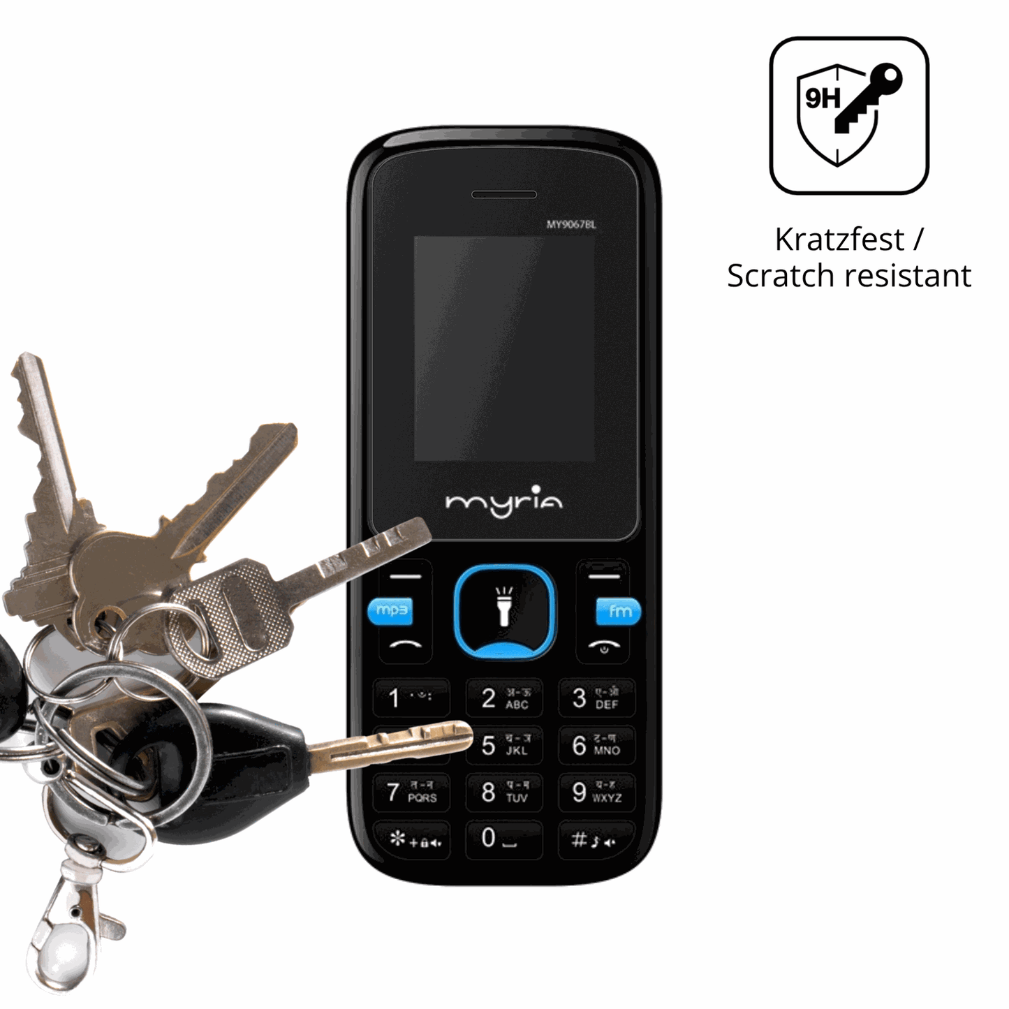 dipos Displayschutz für Myria Endless Power U1, mattierte Oberfläche, robuste Festigkeit und perfekte Passform