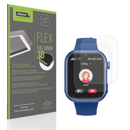 Matte Displayschutzfolie von dipos passend für Naixues Kids Smartwatch GPS, 100% Displayabdeckung und blasenfreie Montage