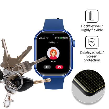 dipos Displayschutz für Naixues Kids Smartwatch GPS, transparente Oberfläche, geringe Dicke und perfekte Passform