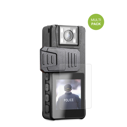 NastopeeBodycam mit aufgebrachter dipos Displayschutzfolie, die lästige Fingerabdrücke minimiert