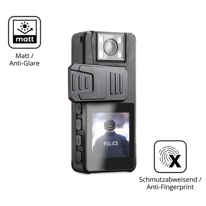 Dünne und entspiegelnde Folie passend zugeschnitten für Nastopee Bodycam