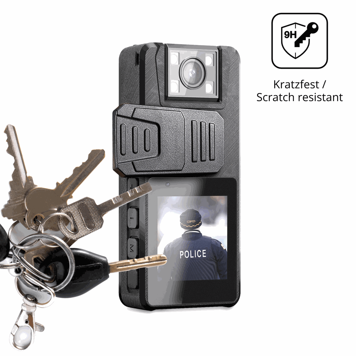 dipos Displayschutz für Nastopee Bodycam, mattierte Oberfläche, robuste Festigkeit und perfekte Passform
