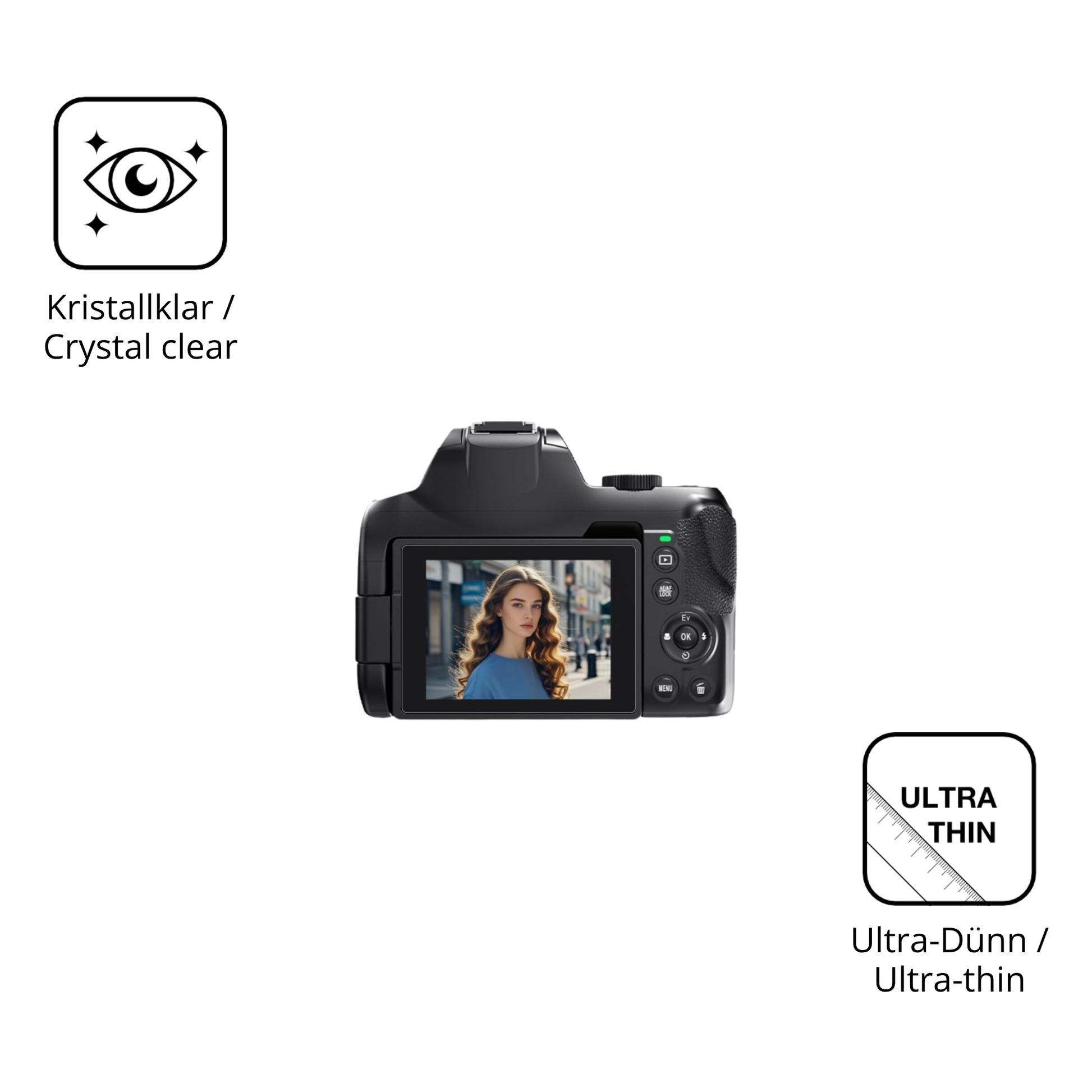 Dünne und klare Folie passend zugeschnitten für NBD 4K 64MP